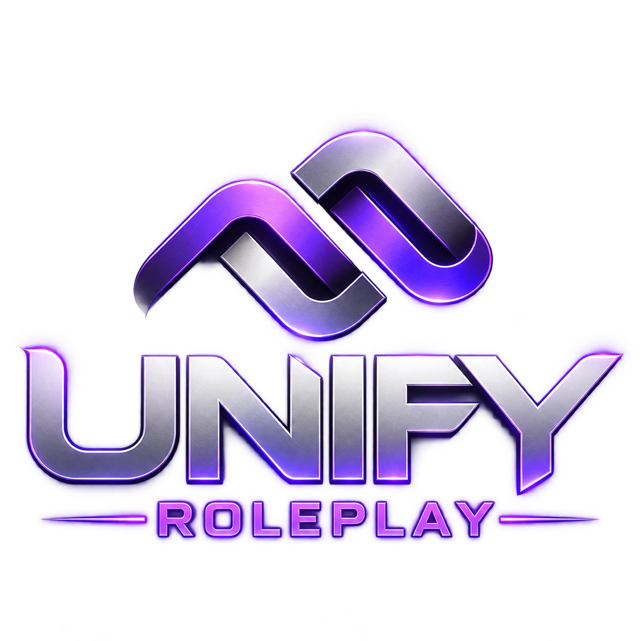 Unify Roleplay official neon chrome logo